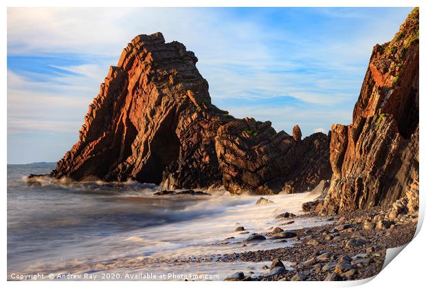 Blackchurch Rock (Mouthmill) Print by Andrew Ray
