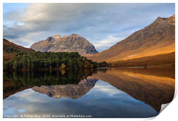 Loch Clair Reflections Print by Andrew Ray