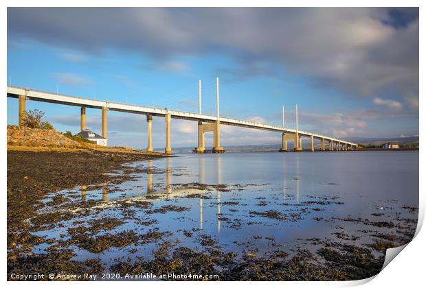 Towards the Kessock Bridge Print by Andrew Ray