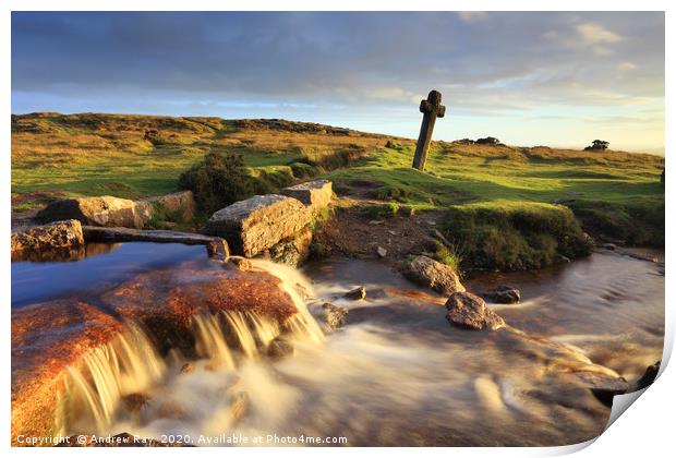 Windy Post (Dartmoor) Print by Andrew Ray