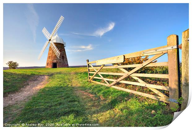 Gateway to Halnakar Windmill Print by Andrew Ray