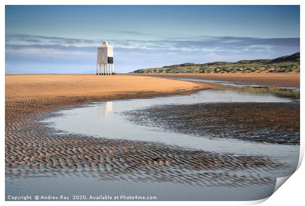 Towards Burnham Lighthouse Print by Andrew Ray