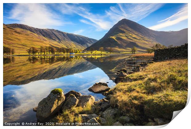 Buttermere West Shore Print by Andrew Ray