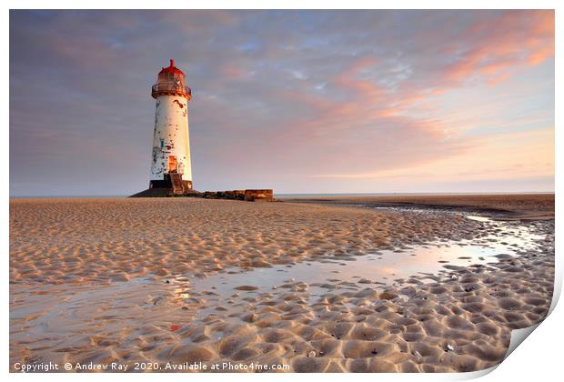 First Light (Talacre) Print by Andrew Ray