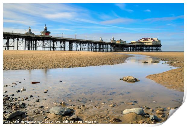 Morning at Blackpool North Pier Print by Andrew Ray