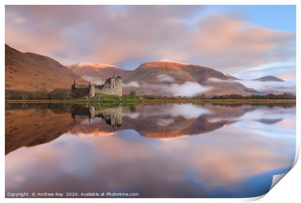 Autumn morning (Loch Awe) Print by Andrew Ray