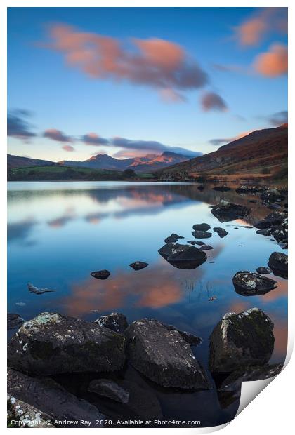 Towards Snowdon (Llyn Mymbyr) Print by Andrew Ray