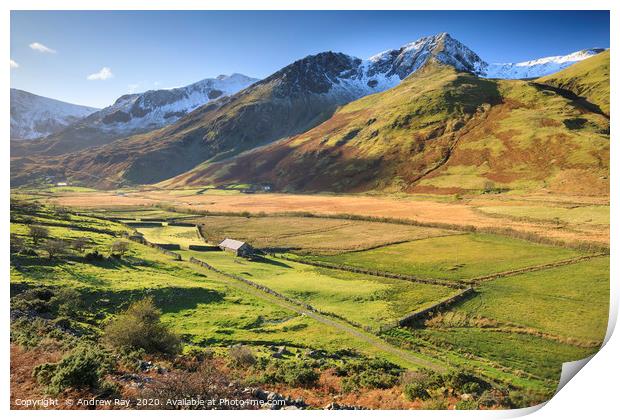 Snowdonia Valley Print by Andrew Ray
