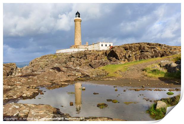 Ardnamurchan Lighthouse reflections Print by Andrew Ray