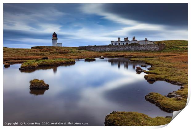 Reflections at Arnish Point Print by Andrew Ray
