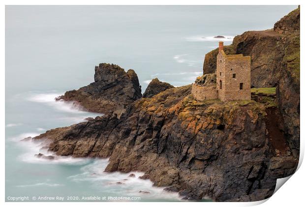 Botallack Engine House Print by Andrew Ray