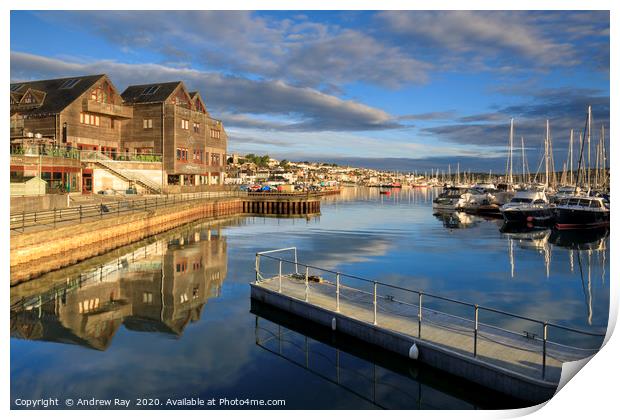 Reflections at Falmouth Print by Andrew Ray