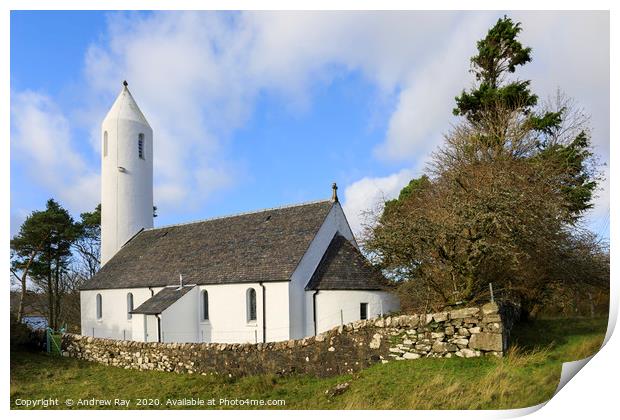 Dervaig Church Print by Andrew Ray