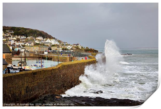 The splash (Mousehole) Print by Andrew Ray