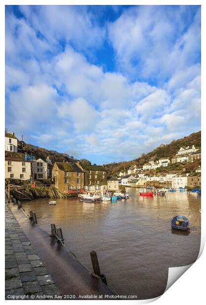 Clouds over Polperro Print by Andrew Ray