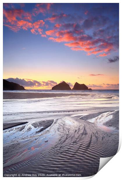 Holywell sunset Print by Andrew Ray