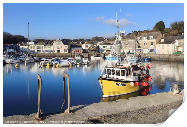Breaking the Ice Padstow Print by Andrew Ray