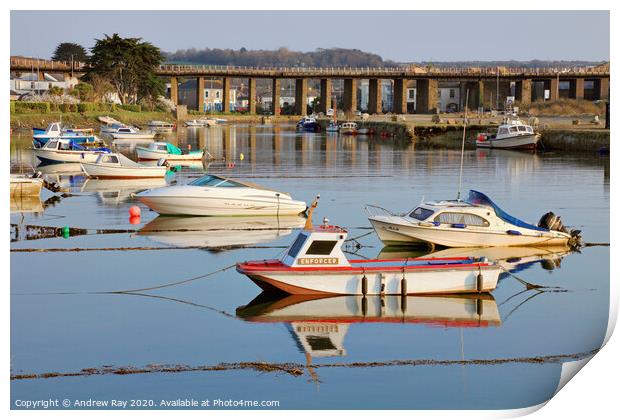 Boats at Hayle Print by Andrew Ray