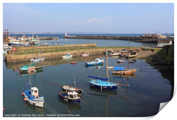 Old Harbour View (Newlyn) Print by Andrew Ray
