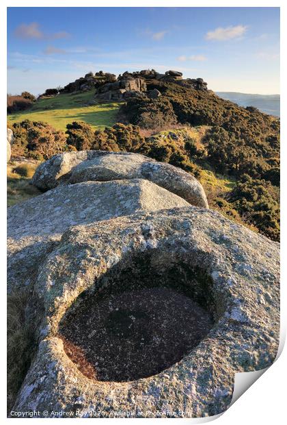 Helman Tor Print by Andrew Ray