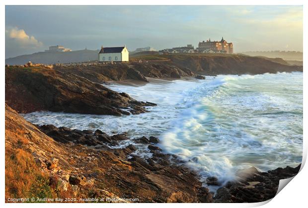 Towan Head View (Newquay) Print by Andrew Ray