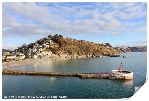Winters morning (Looe) Print by Andrew Ray