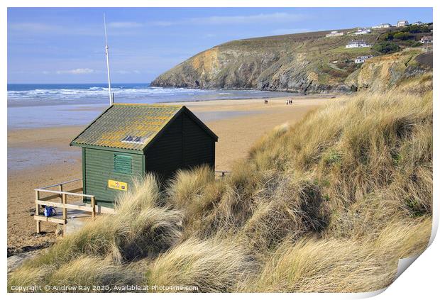 Mawgan Porth Print by Andrew Ray