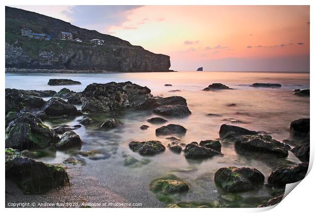 Trevaunance Cove  Print by Andrew Ray