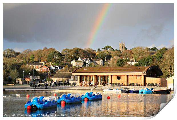 Helston Boating Lake Print by Andrew Ray