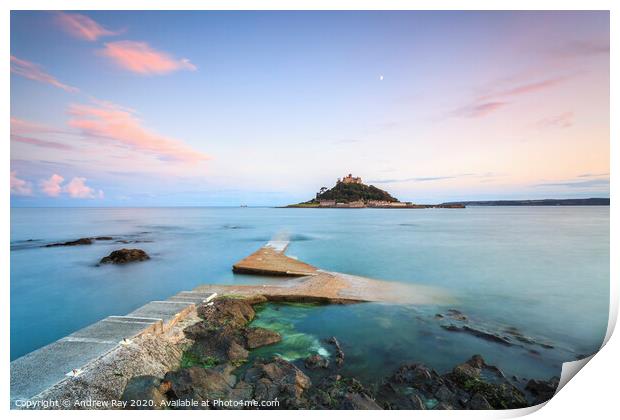 Slipway View (St Michaels' Mount) Print by Andrew Ray