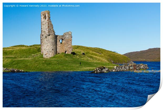 Ardvreck Castle, Sutherland, Scotland Print by Howard Kennedy