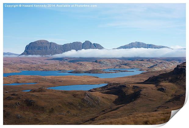 Suilven from the foothills of Stac Pollaidh Print by Howard Kennedy