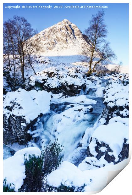 Morning light on the Buachaille Print by Howard Kennedy