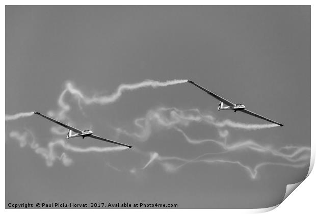 White Wings Gliders Print by Paul Piciu-Horvat