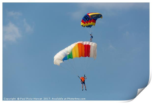 Parachute Jumpers Print by Paul Piciu-Horvat