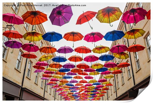 Umbrellas in Bath Print by Paul Piciu-Horvat