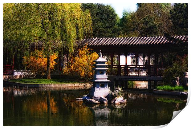 Chinese Garden Print by Paul Piciu-Horvat