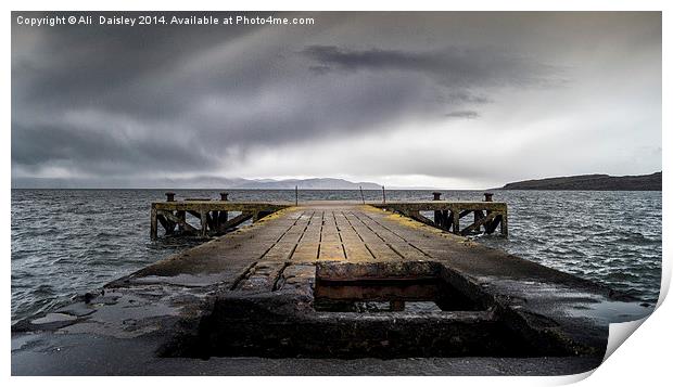  Portencross Pier Print by Ali  Daisley