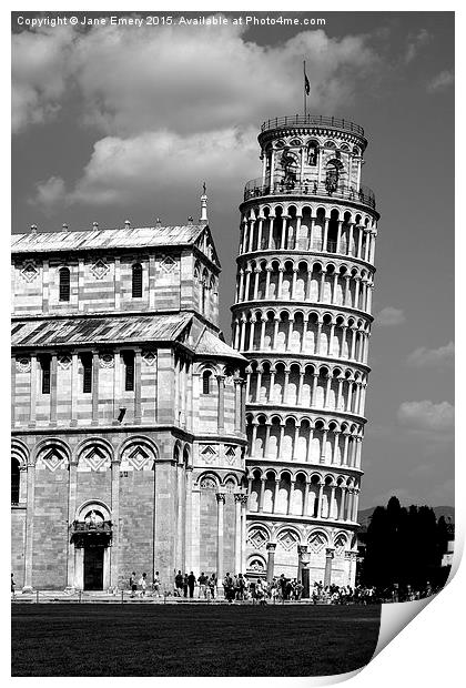  Leaning Tower of Pisa Print by Jane Emery