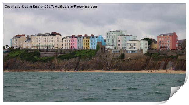 TENBY FROM THE SEA Print by Jane Emery