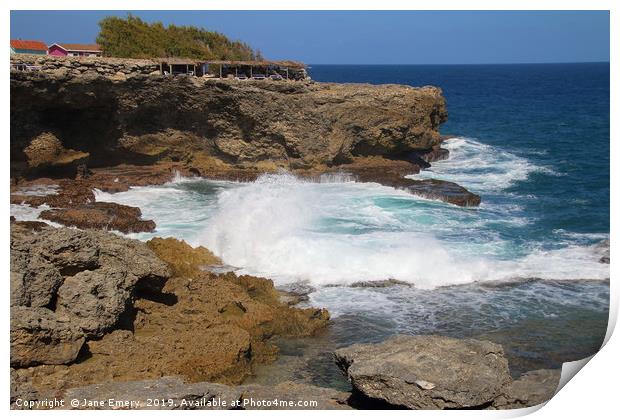 North Point Barbados Print by Jane Emery