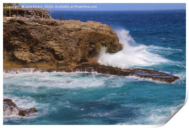 North Point Barbados Print by Jane Emery