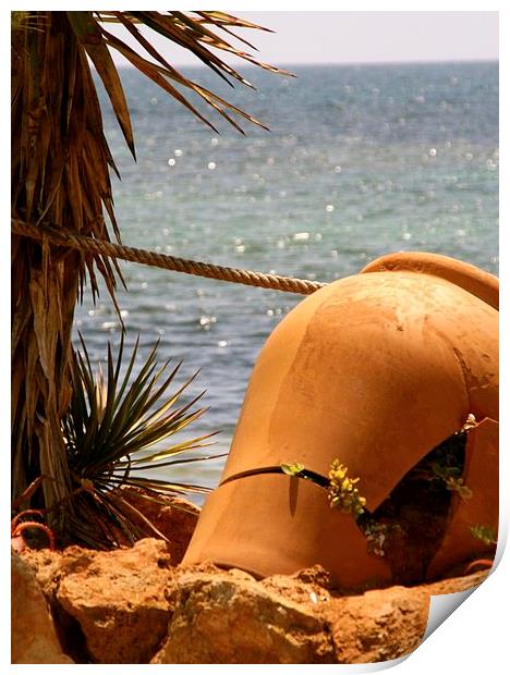 Broken pot, Ibiza.  Print by Jeremy Moseley