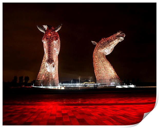  The Kelpies Print by Tracey Russell