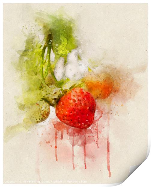 Strawberry Dream Print by Ash Harding