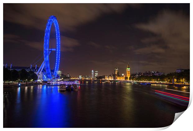  The London Eye Print by Louise Wilden