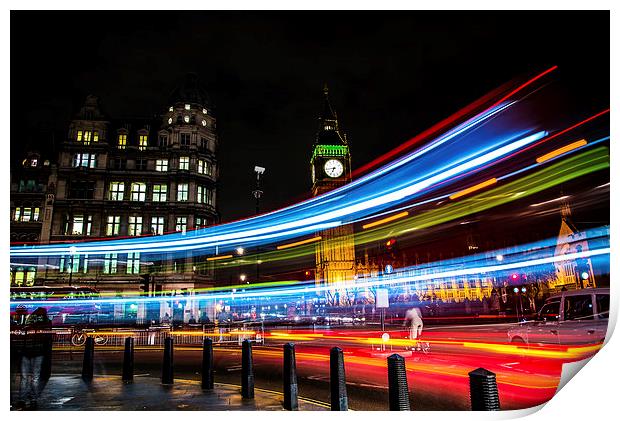  London Bus lights Print by Louise Wilden