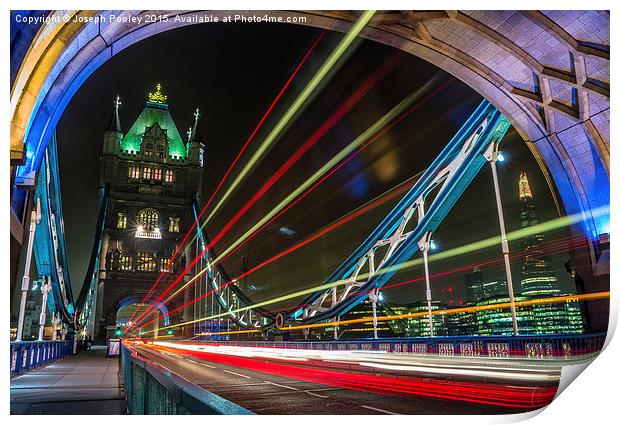  Tower bridge at the speed of light. Print by Joseph Pooley