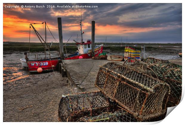 Brancaster Staithe Print by Antony Burch