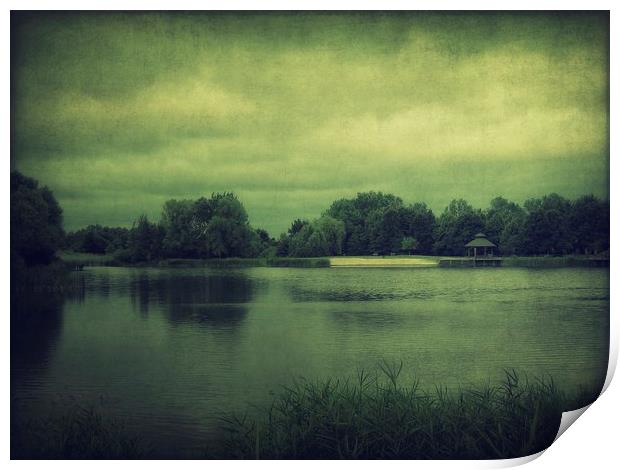 Lake in the park Print by Piotr Tyminski
